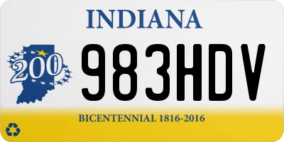IN license plate 983HDV