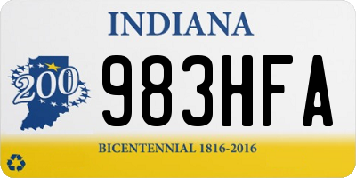IN license plate 983HFA