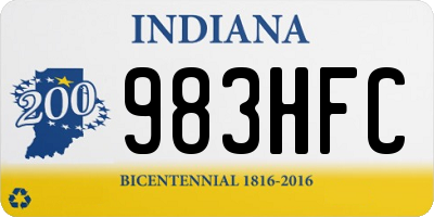 IN license plate 983HFC