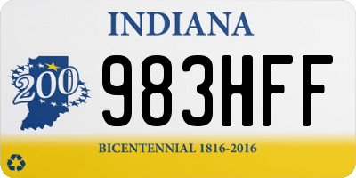 IN license plate 983HFF