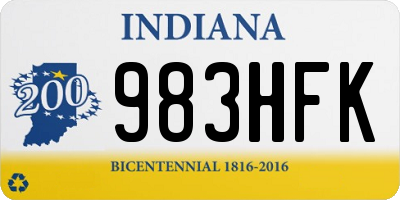 IN license plate 983HFK