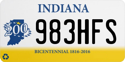 IN license plate 983HFS