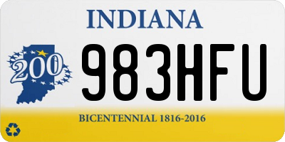 IN license plate 983HFU