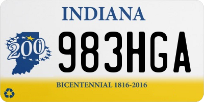 IN license plate 983HGA