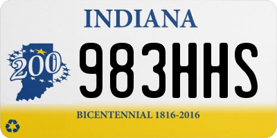 IN license plate 983HHS