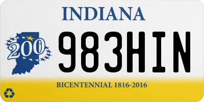 IN license plate 983HIN