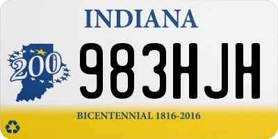 IN license plate 983HJH