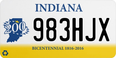 IN license plate 983HJX