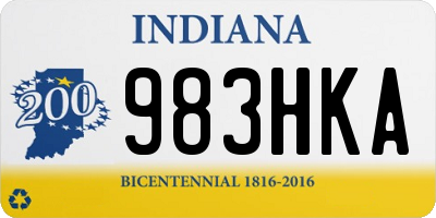 IN license plate 983HKA