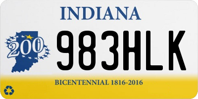 IN license plate 983HLK