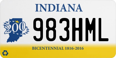 IN license plate 983HML