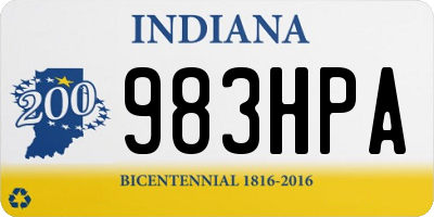 IN license plate 983HPA