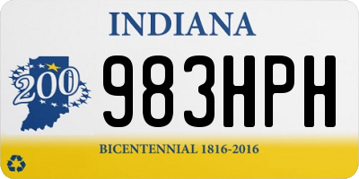 IN license plate 983HPH