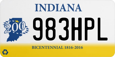 IN license plate 983HPL