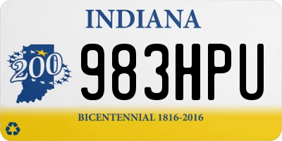 IN license plate 983HPU