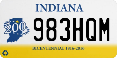 IN license plate 983HQM