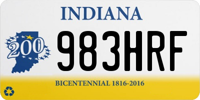 IN license plate 983HRF