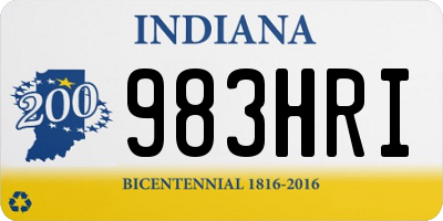 IN license plate 983HRI