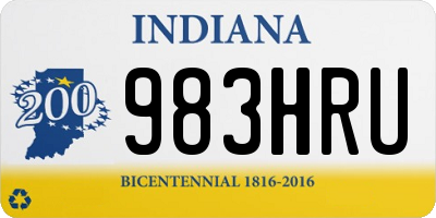 IN license plate 983HRU