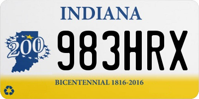 IN license plate 983HRX