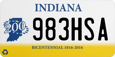 IN license plate 983HSA