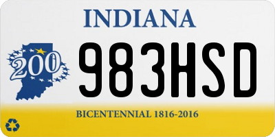 IN license plate 983HSD