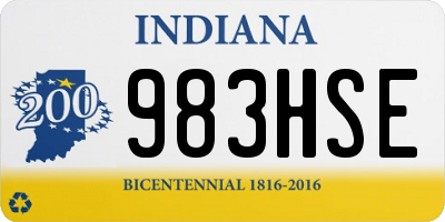 IN license plate 983HSE