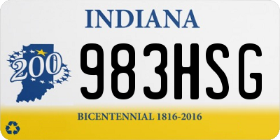 IN license plate 983HSG