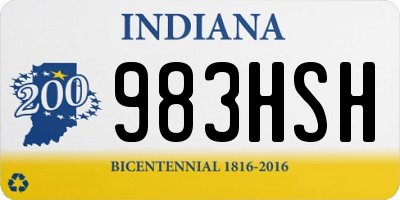 IN license plate 983HSH