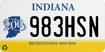 IN license plate 983HSN