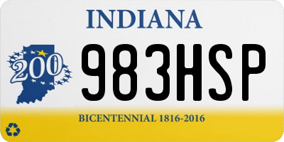IN license plate 983HSP