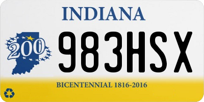 IN license plate 983HSX