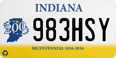 IN license plate 983HSY