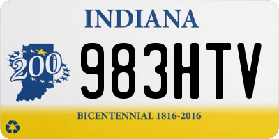 IN license plate 983HTV