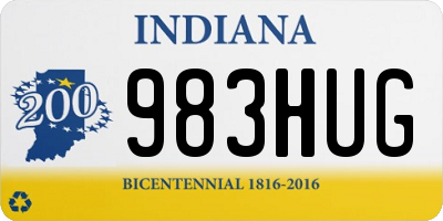 IN license plate 983HUG