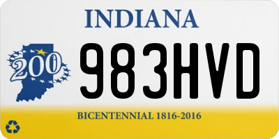 IN license plate 983HVD