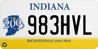 IN license plate 983HVL