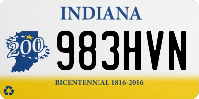 IN license plate 983HVN