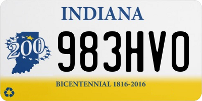 IN license plate 983HVO