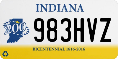 IN license plate 983HVZ