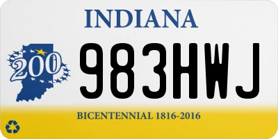 IN license plate 983HWJ