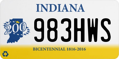 IN license plate 983HWS