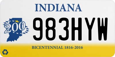 IN license plate 983HYW
