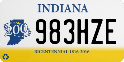 IN license plate 983HZE