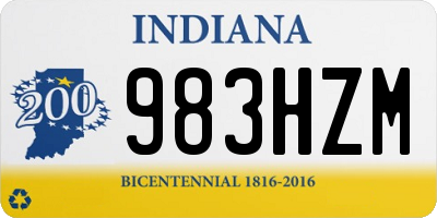 IN license plate 983HZM