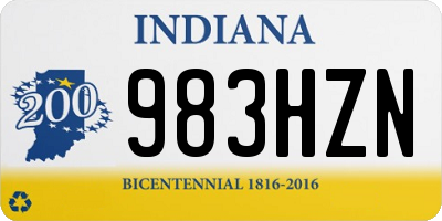 IN license plate 983HZN