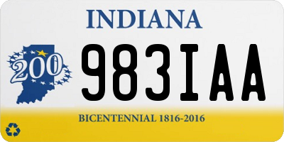 IN license plate 983IAA