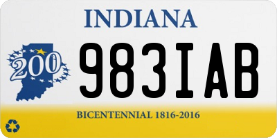 IN license plate 983IAB