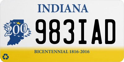 IN license plate 983IAD