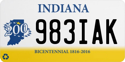 IN license plate 983IAK
